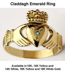 Claddagh Emerald Ring