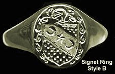 Irish Jewellery Gold Signet Ring with Family Crest