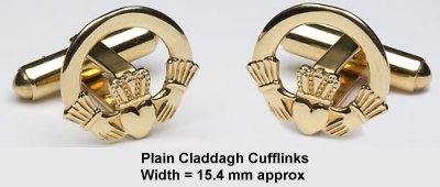 Plain Claddagh Cufflinks