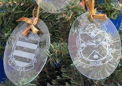 Family Crest Glass Ornament