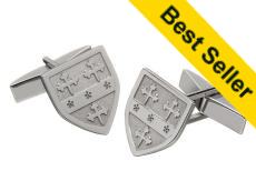 Select Gifts Urwick Ireland Heraldry Crest Sterling Silver Cufflinks Engraved Message Box