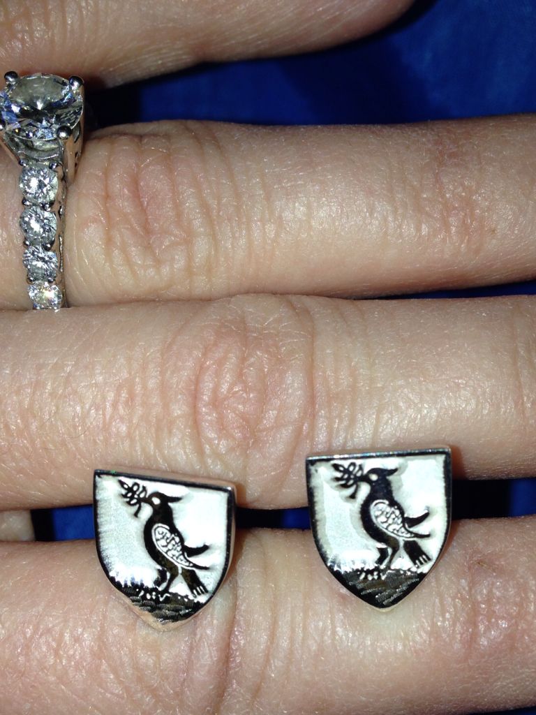 Select Gifts Urwick Ireland Heraldry Crest Sterling Silver Cufflinks Engraved Message Box